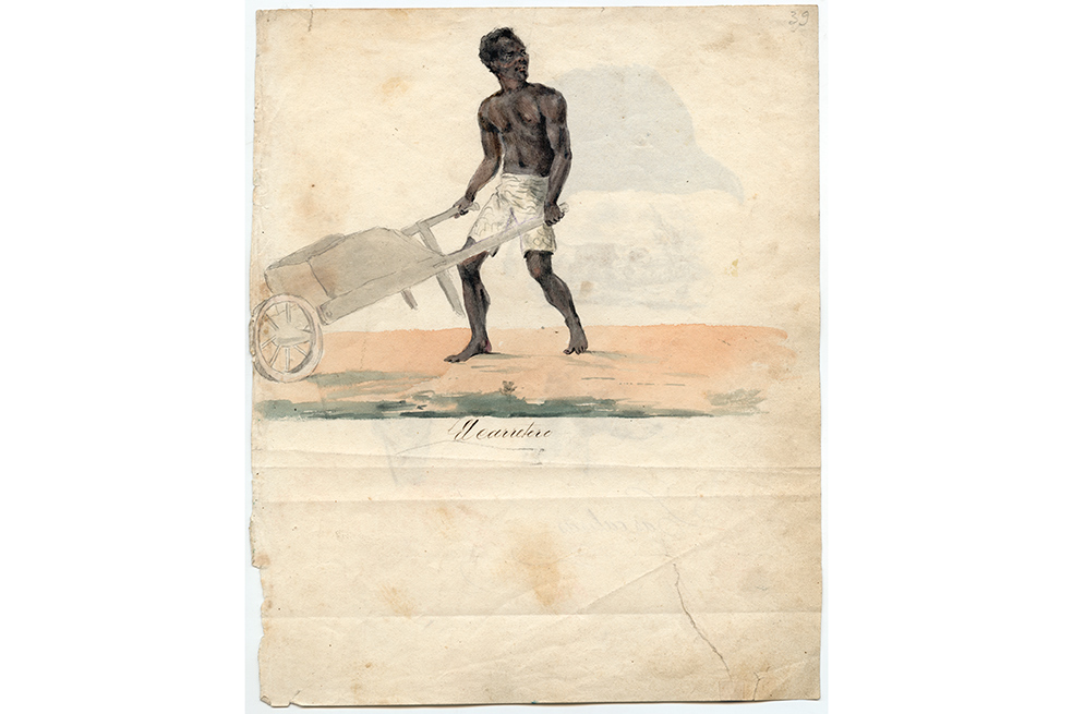 Acuarela “El carretero”, de José María Domínguez Roche, 1835. Colección Museo Nacional de Colombia. / Cortesía