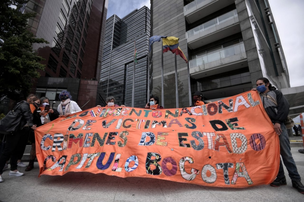 Así fue el plantón de las víctimas en la conmemoración del Día Nacional de la Memoria y la Solidaridad con las Víctimas del Conflicto Armado.