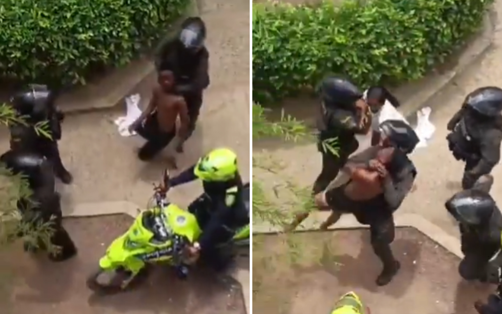 En video quedó registrado abuso policial en Cartagena; vicepresidenta se pronunció