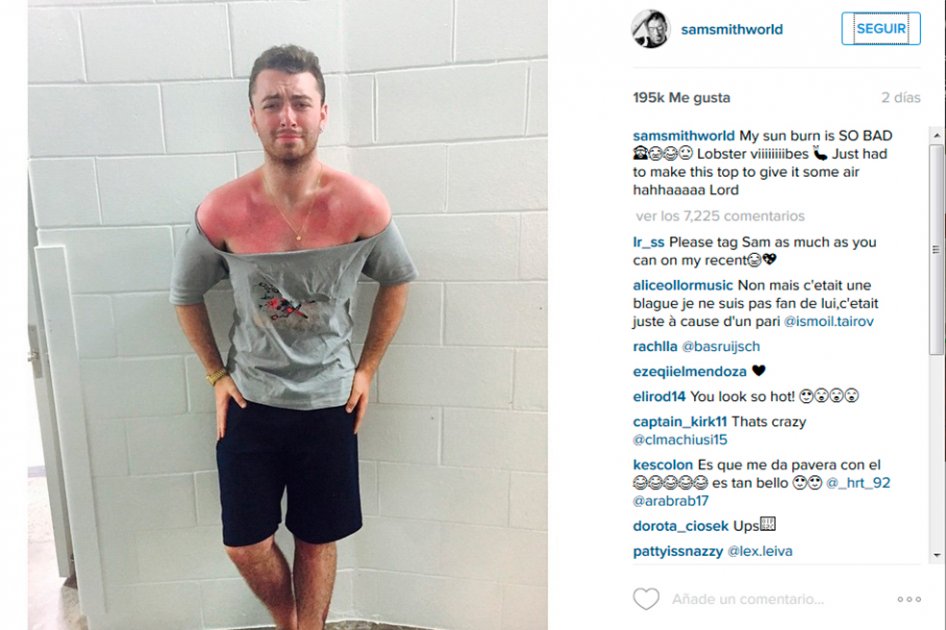 Sam Smith se insola y se ‘burla’ de sí mismo en Instagram