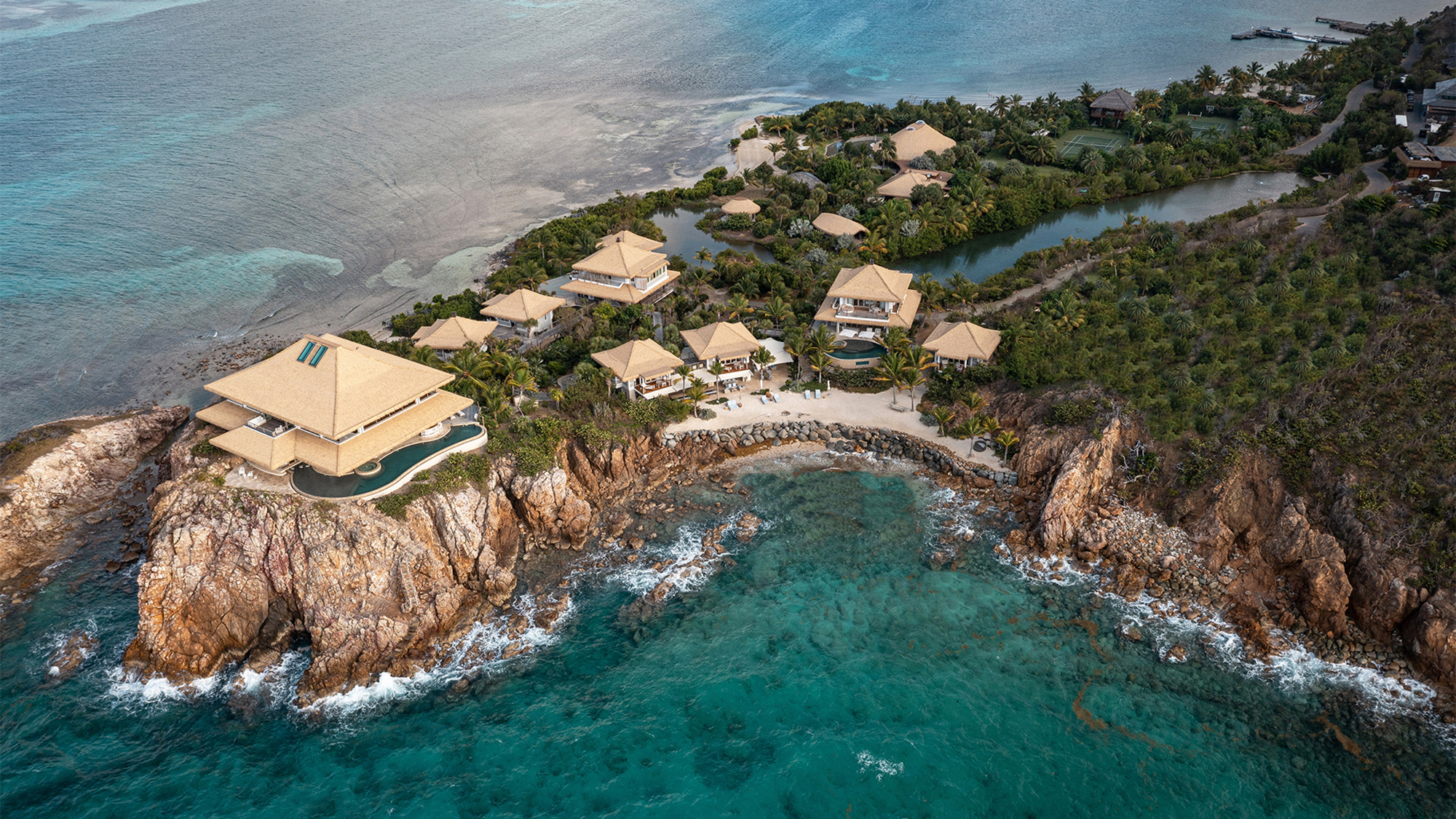 Así es la lujosa propiedad de Richard Branson en el Caribe.