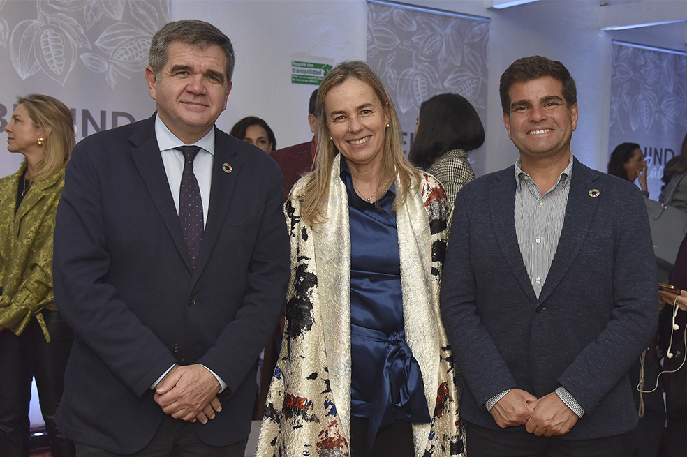 Joaquín de Arístegui, Embajador de España, María Isabel Cerón, Directora Ayuda en Acción Col y Vicente Ortega, Director AECID