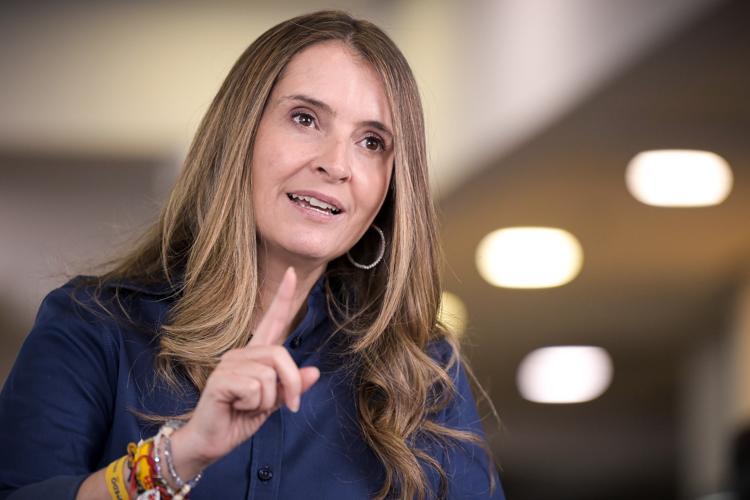 Paloma Valencia, candidata y senadora del Centro Democrático, aseguró que está lista para dar todos los debates, incluso en escenarios que calificó de "amañados".
