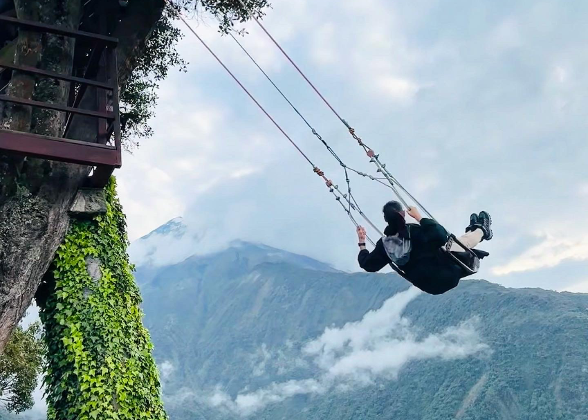 Así es el columpio del fin del mundo en Ecuador viral en redes, ¿se subiría?