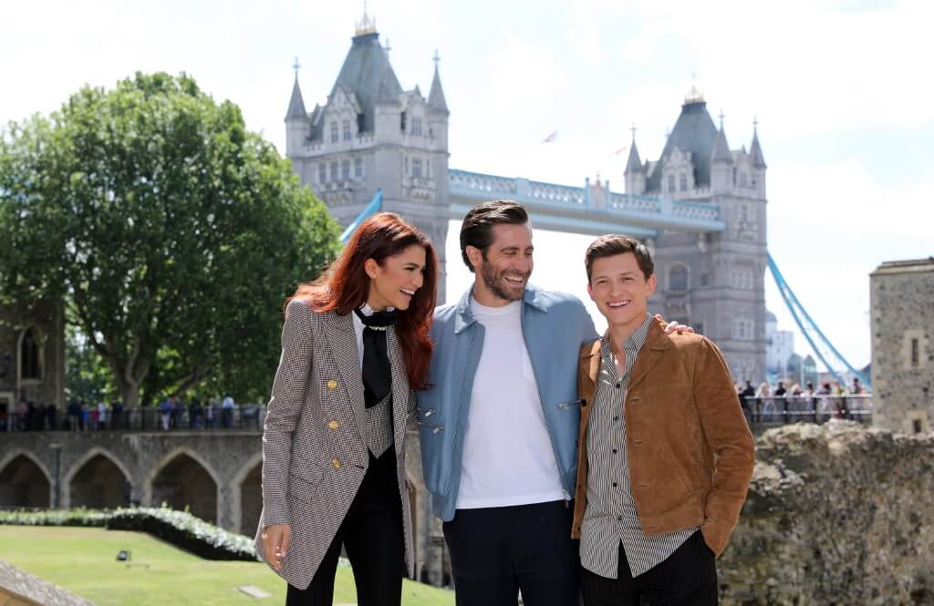 Actores de «Spider-Man: far from home» posan ante la prensa en Londres