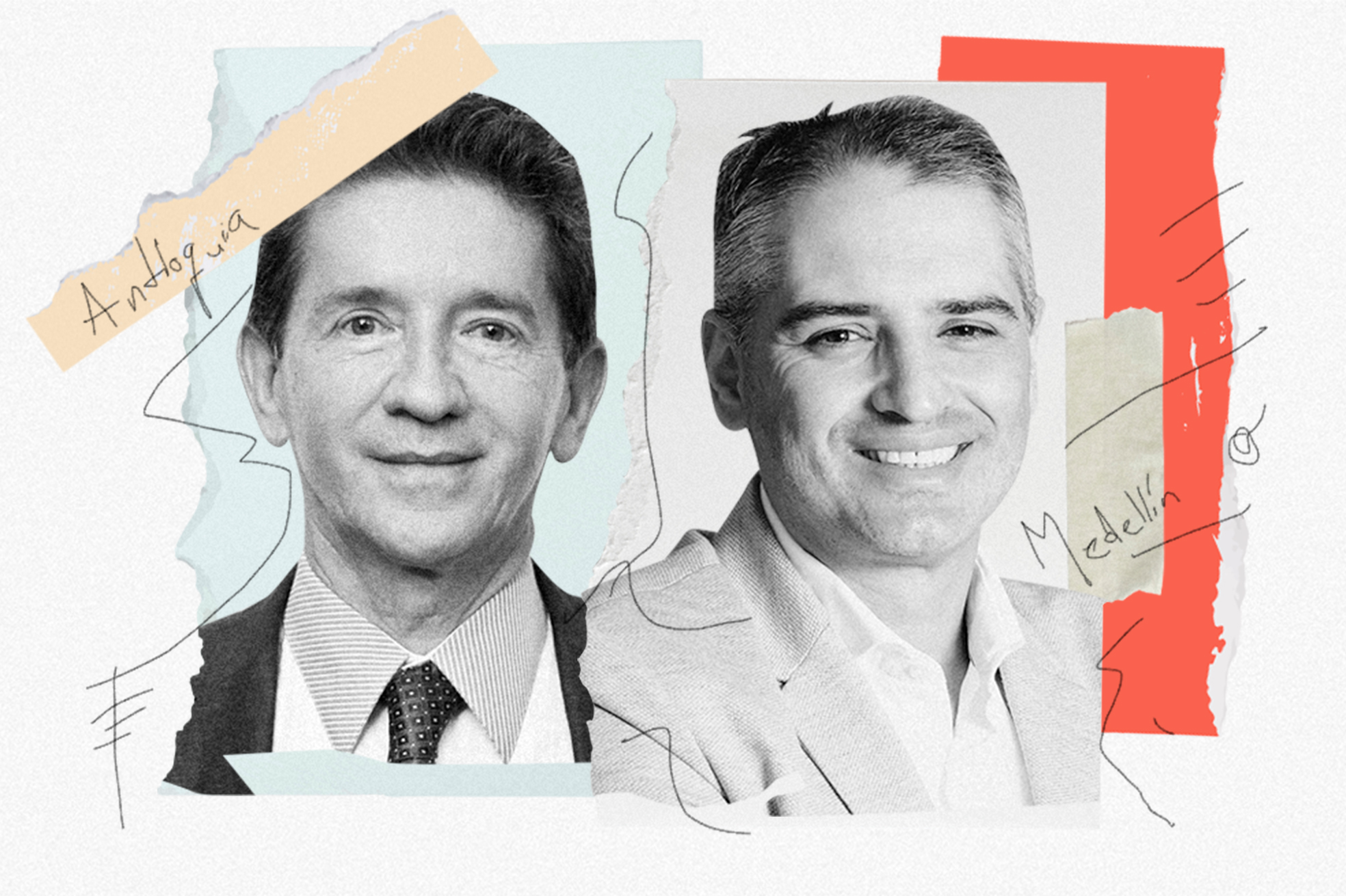 Estos son los candidatos a la Gobernación de Antioquia Luis Pérez y Andrés Julián Rendón.