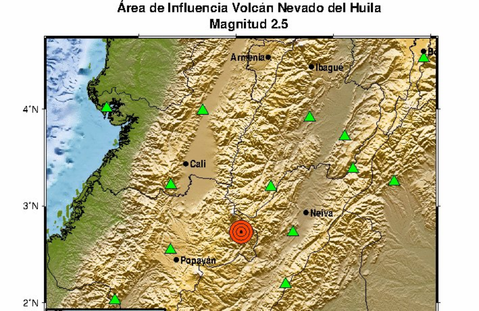 Dos leves temblores se registraron en el departamento del Cauca