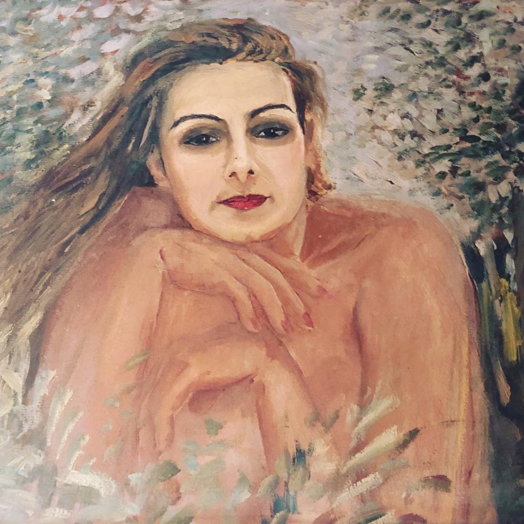 Soad Louis Lakah, escritora y promotora cultural cordobesa. Óleo.