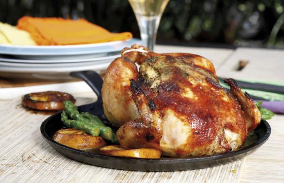 Pollo al horno a la naranja