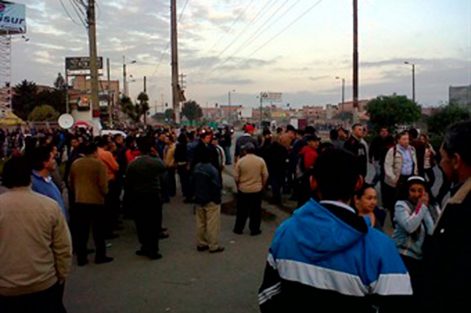 Transportadores de Soacha protestan por levantamiento del pico y placa