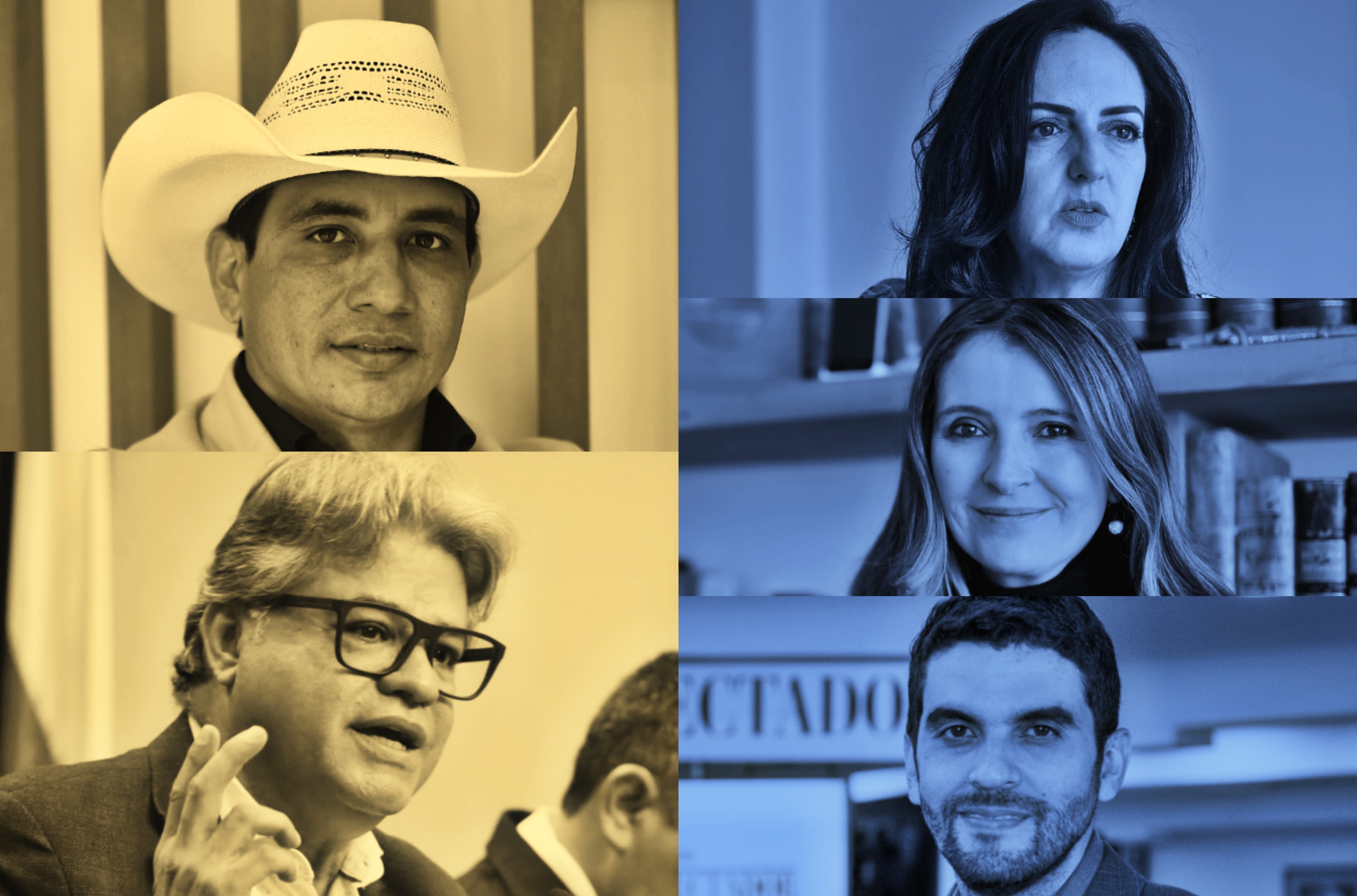 Alirio Uribe, Wilson Arias | María Fernanda Cabal, Paloma Valencia y Hernán Cadavid.
