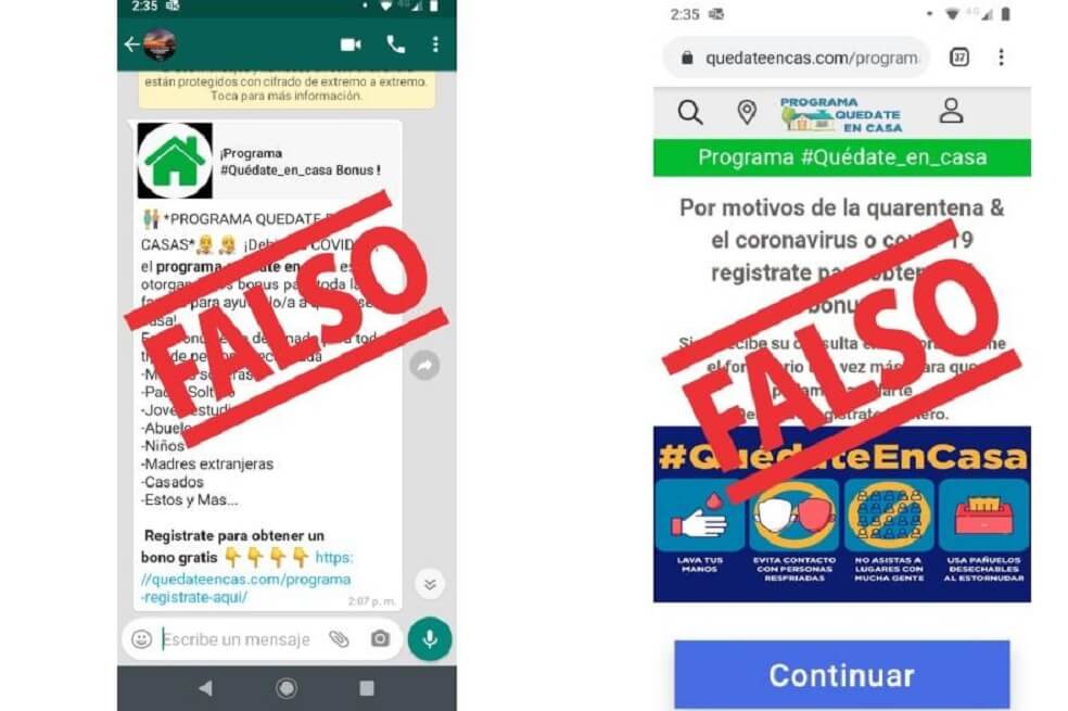 ¡Ojo! no hay un programa de ayudas que se llame ‘Quédate en Casa’