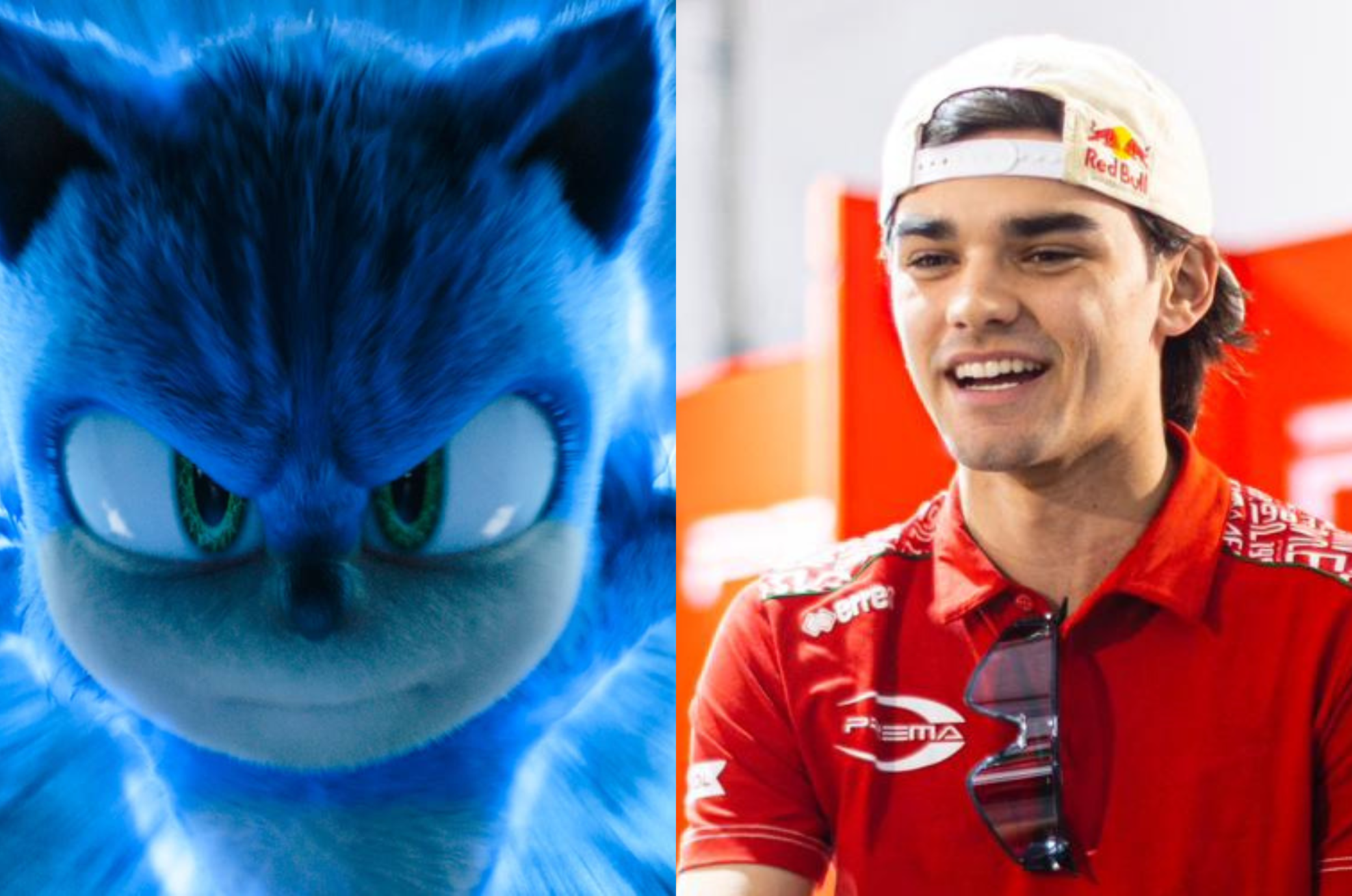 Sebastian Montoya Freydell maneja un auto con el anuncio de "Sonic 3".