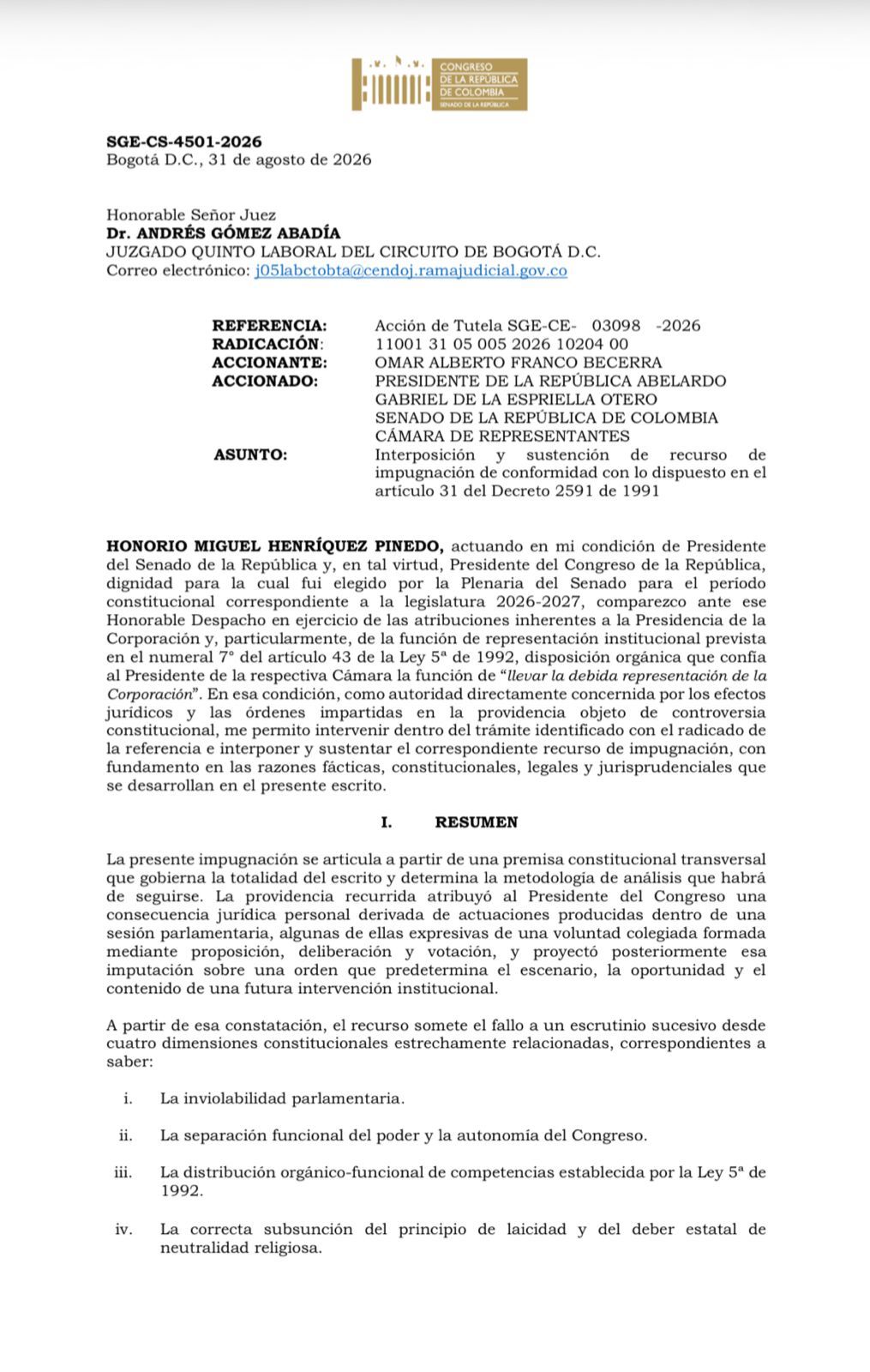 Fragmento del documento.