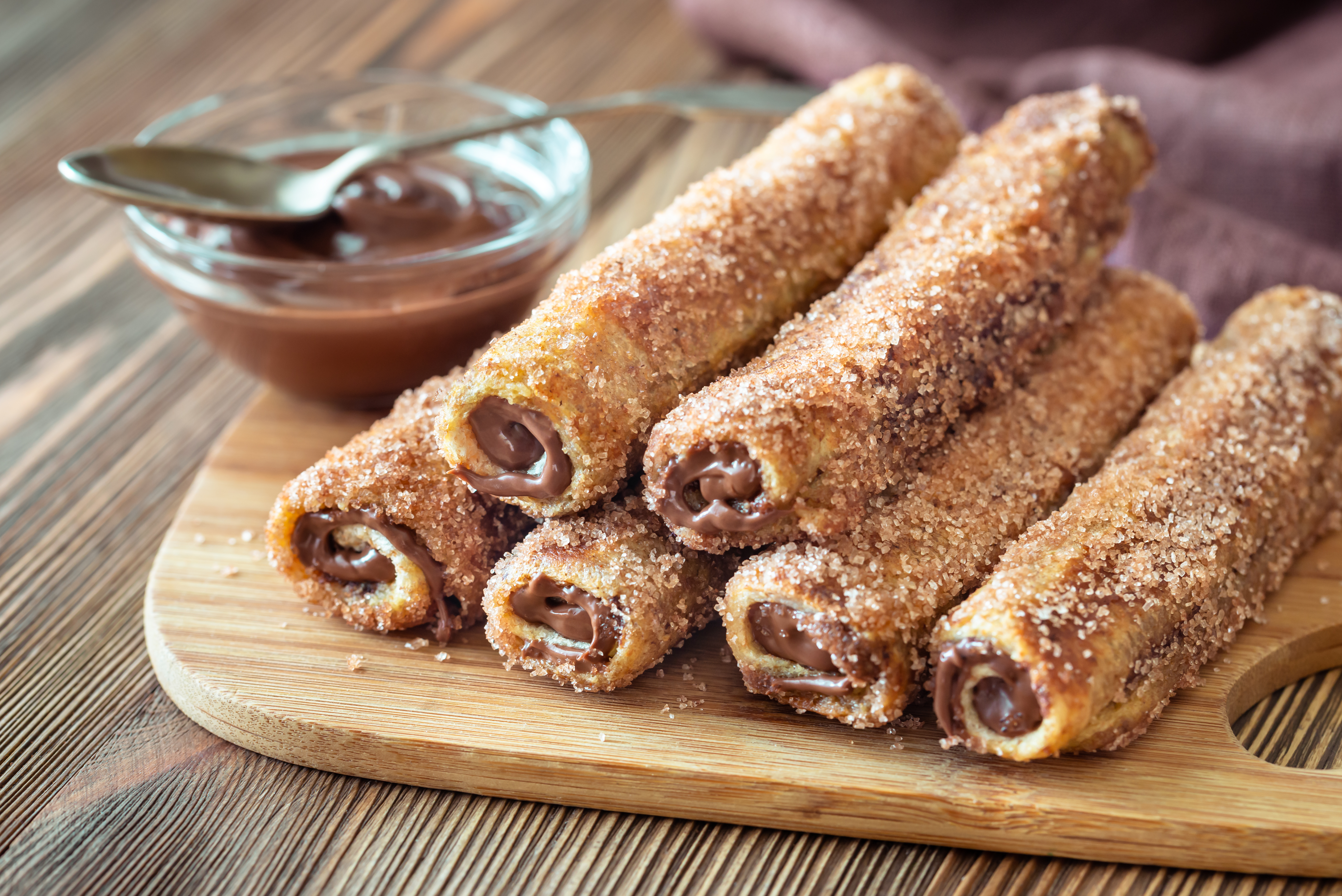 Rollitos de mantequilla de maní y banano