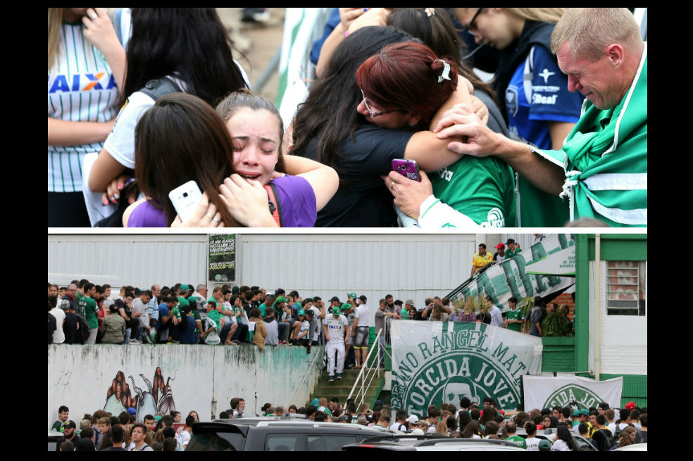 Emotivo y conmovedor homenaje de hinchas a su equipo Chapecoense