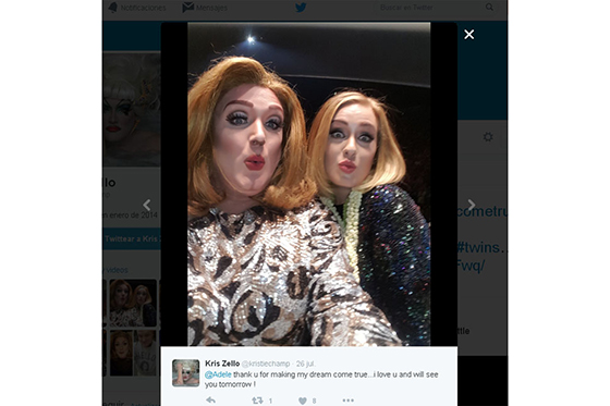 Adele comparte el escenario con una imitadora ‘drag’