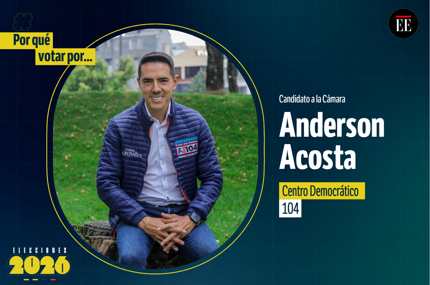 “Por qué votar por”: Anderson Acosta, candidato a la Cámara