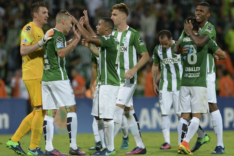 Atlético Nacional se ganó el derecho a jugar el Mundial de Clubes tras coronarse campeón de la Copa Libertadores de América. / AFP