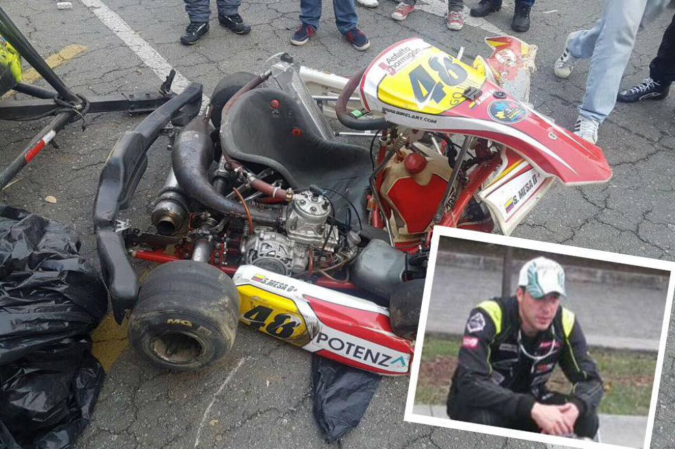 Piloto Sebastián Mesa, en delicado estado de salud tras accidente en válida de karts