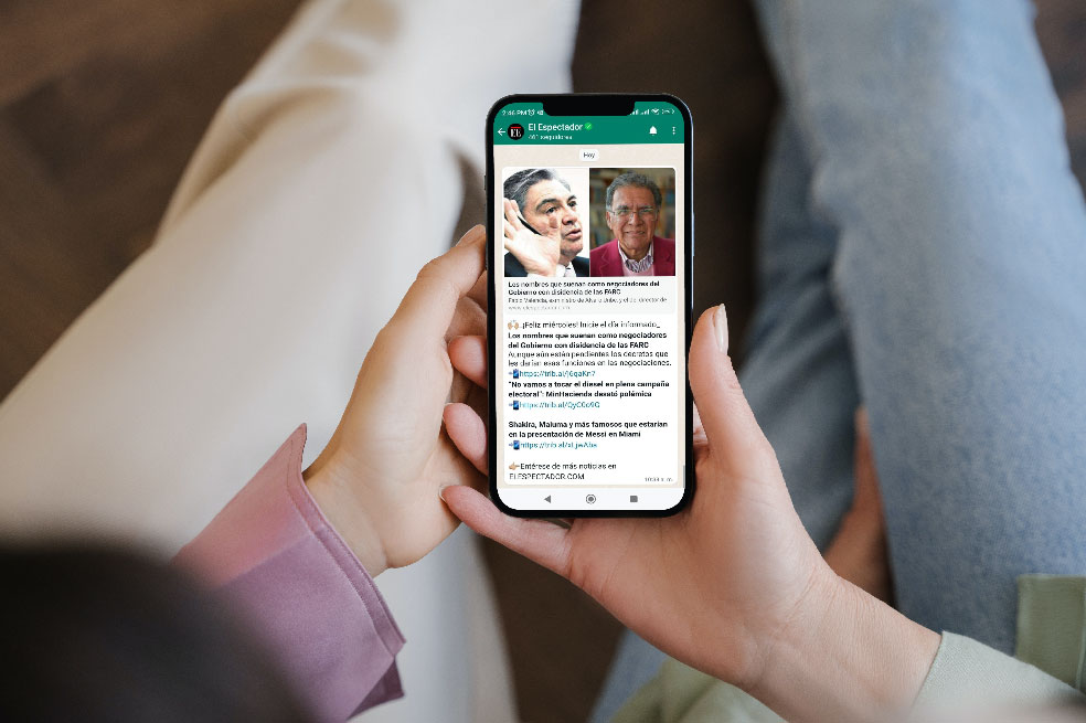 Así puede seguir el canal de WhatsApp de El Espectador