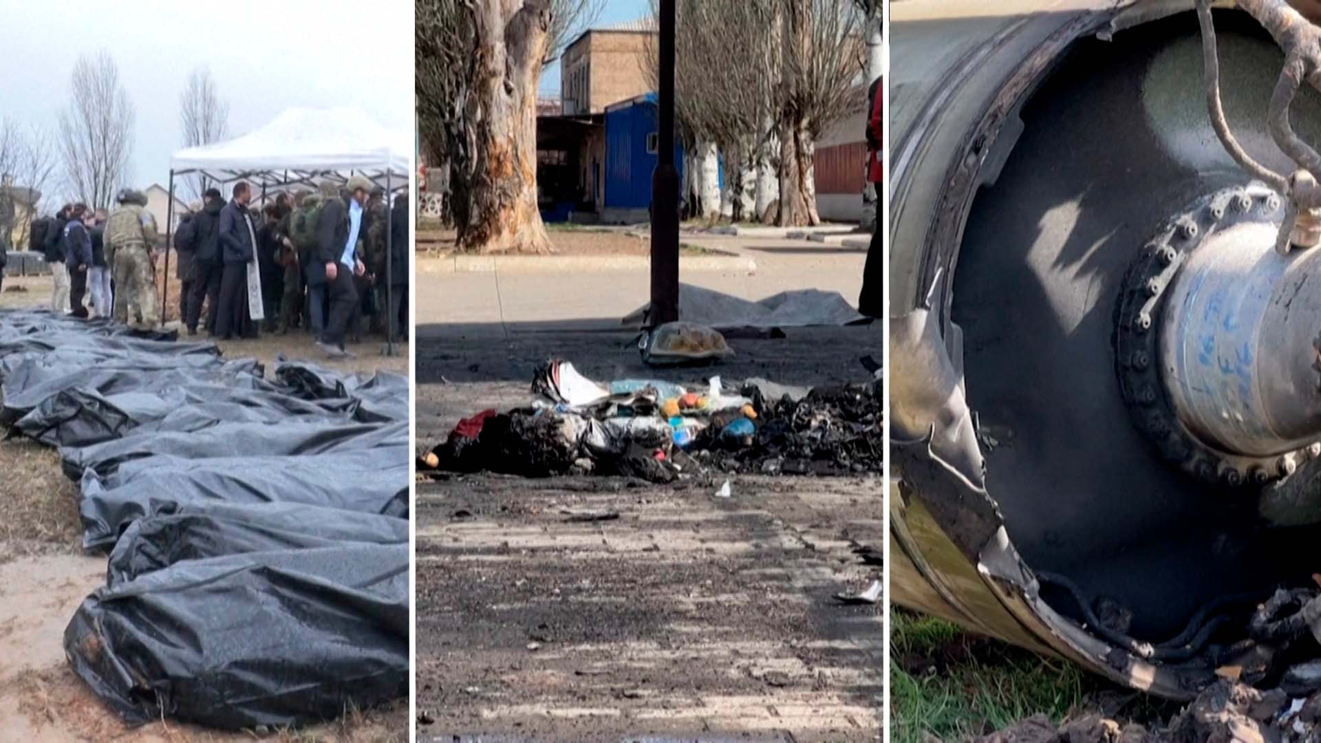 Rusia bombardea a las familias que huyen de la estación de trenes de Kramatorsk