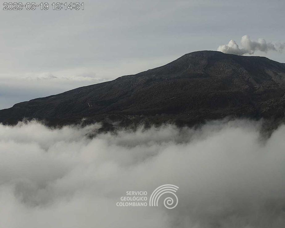 Este es el estado del volcán Nevado del Ruiz el martes 23 de mayo