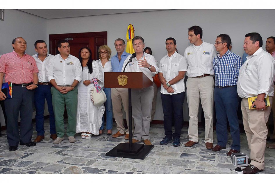 Al término de la reunión energética en Barranquilla, el Presidente Juan Manuel Santos reiteró que la venta de Isagén es “un gran negocio para Colombia” pues permitirá tener recursos para megaobras. / Presidencia