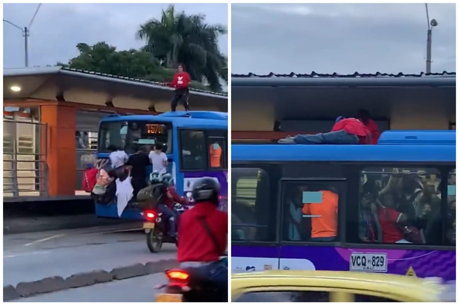 Video: jóvenes se cuelgan de los buses para no pagar pasaje del MIO en Cali