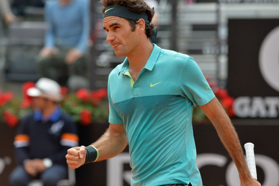 Roger Federer venció a Tomas Berdych y avanzó a semifinales en Roma. Foto: AFP