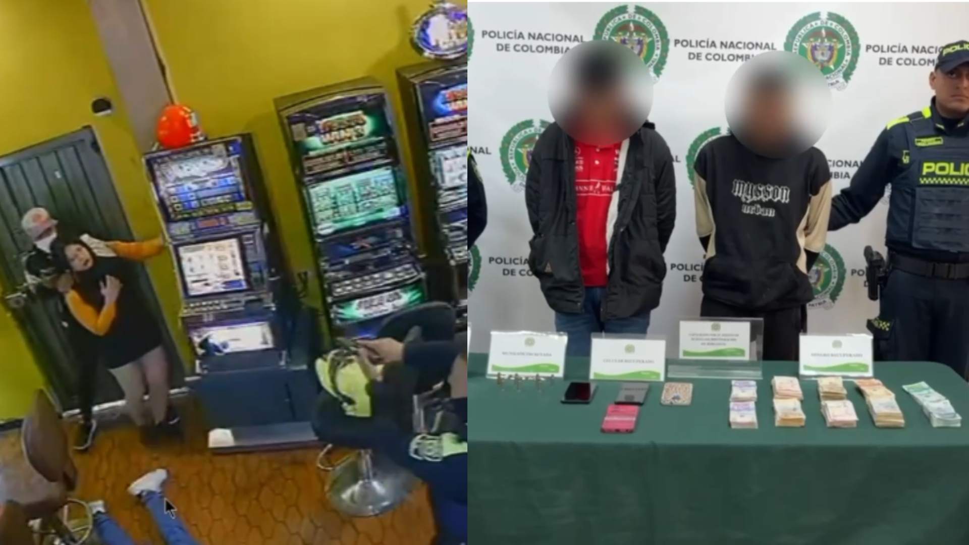 Robo a casino en Bosa terminó en angustiosa captura: una mujer fue retenida