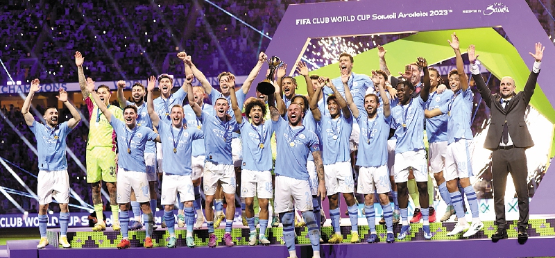 Manchester City celebra su primer título en el Mundial de Clubes. / EFE