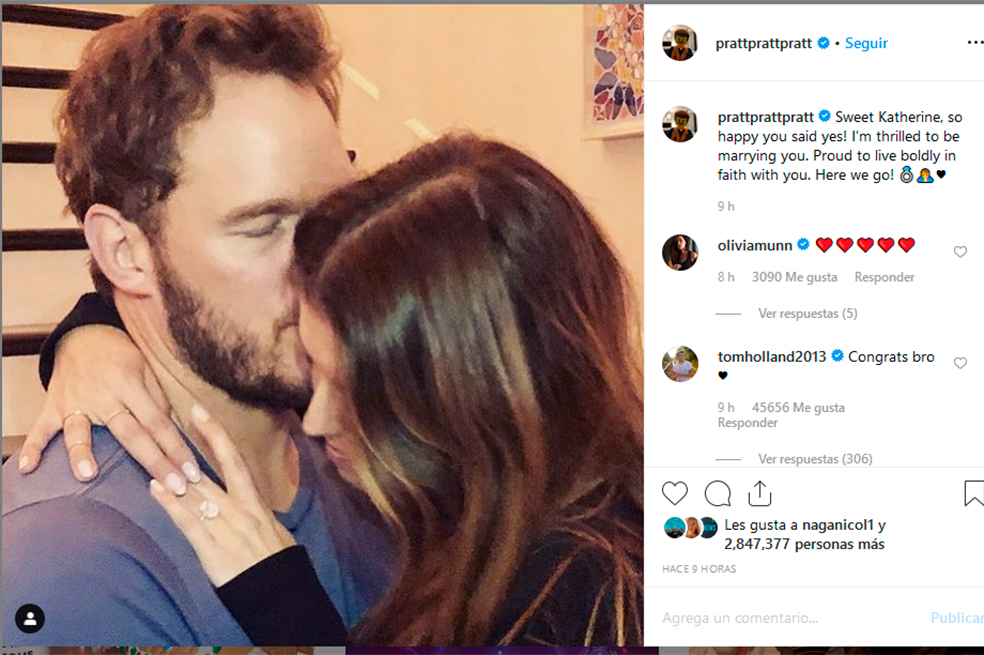 Chris Pratt se compromete con la hija de Arnold Schwarzenegger