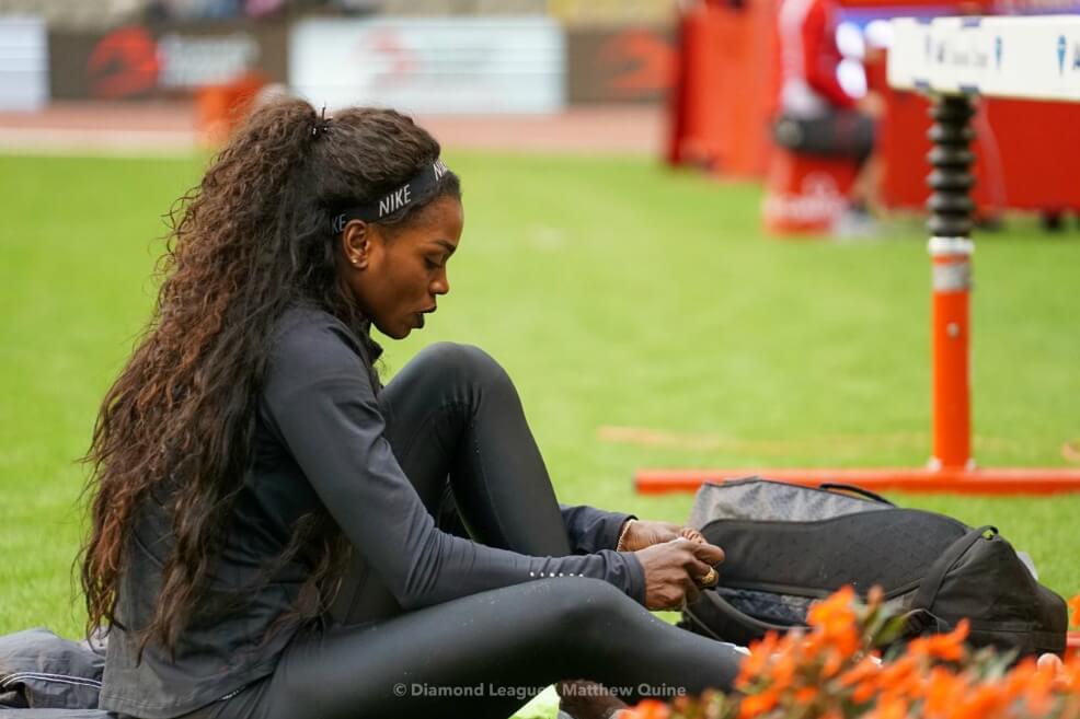 Caterine Ibargüen volvió a competir y tiene la mira puesta en el Mundial de Atletismo