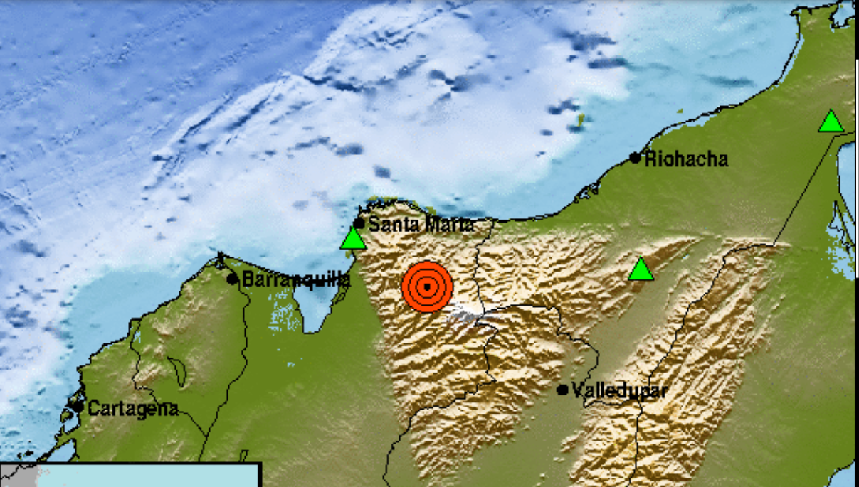 Sismo de magnitud 4.3 se registró en la madrugada de este lunes en Magdalena