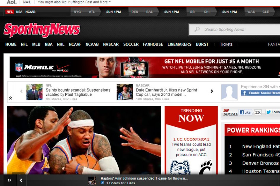 Mítico diario deportivo Sporting News deja de imprimirse