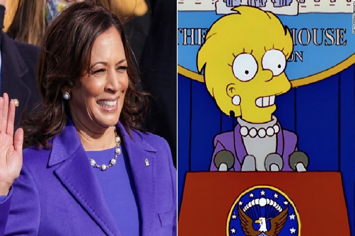 Los Simpson predijeron la ropa y posesión de Kamala Harris en Estados Unidos
