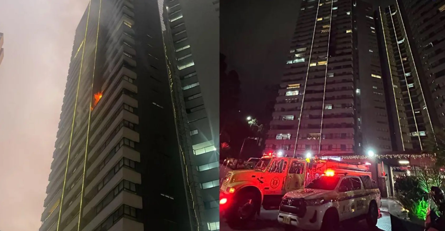Incendio en edificio de Las Palmas, en Medellín, dejó seis lesionados y un perro muerto