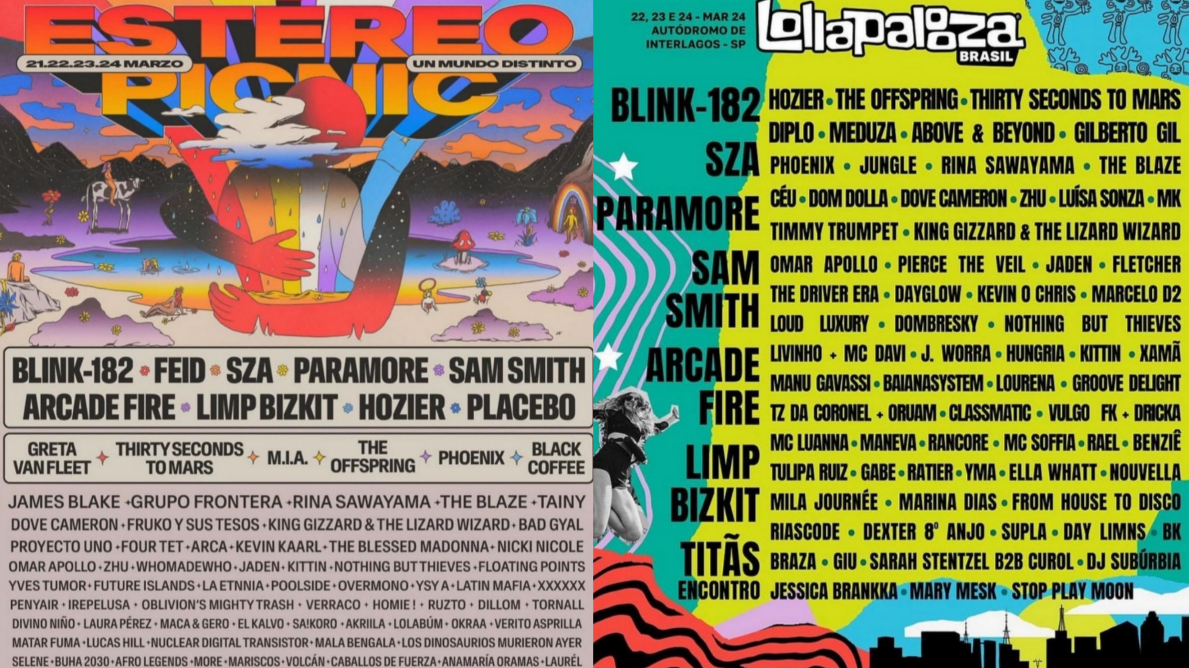 Estéreo Picnic Colombia y Lollapalooza Brasil