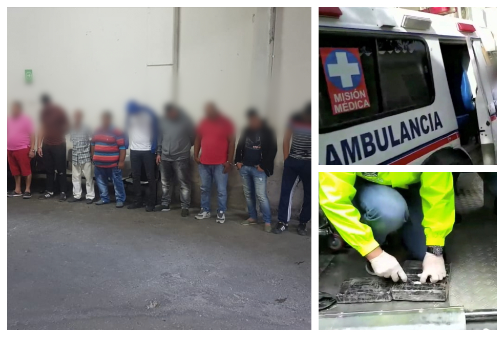 En falsas ambulancias transportaban droga del Clan del Golfo, Pelusos y ELN