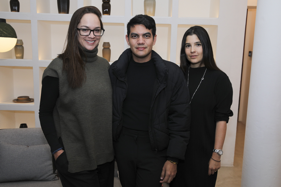 Jimena Lodoño, Sebastián Sanjuan y Eugenia Robledo
