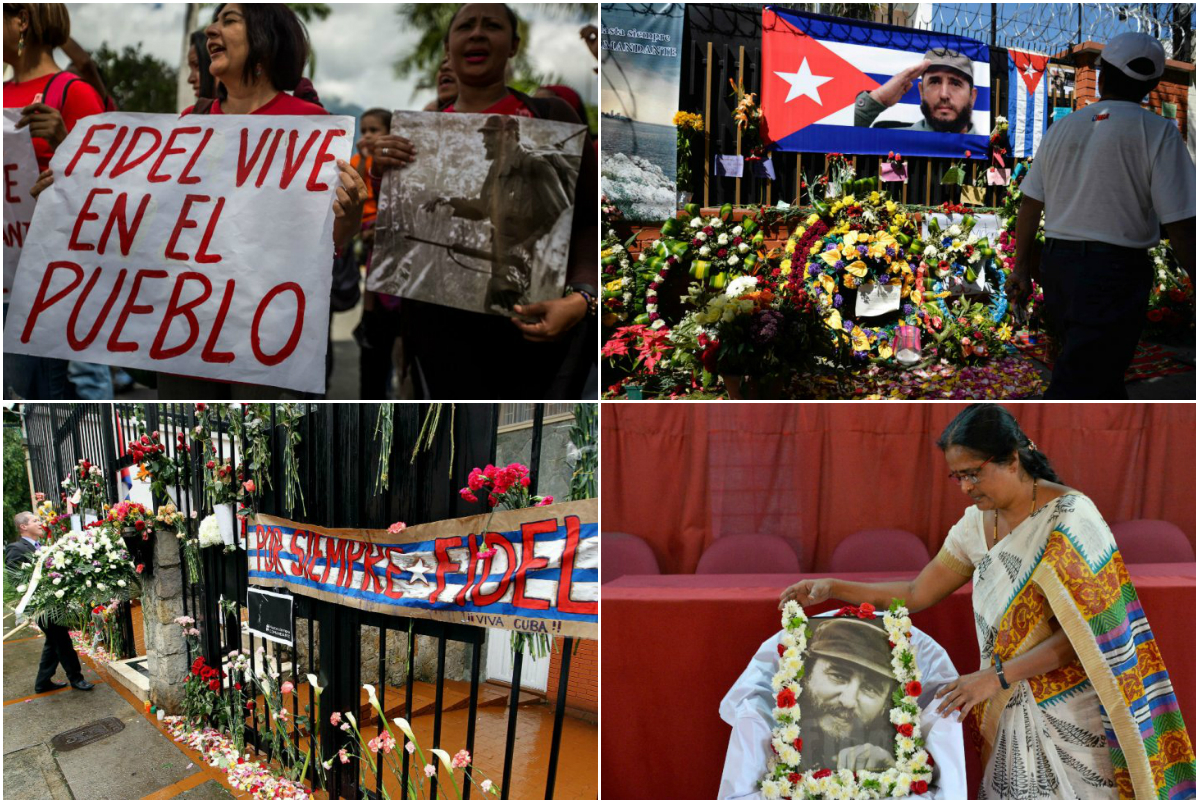 Imágenes: así despide el mundo a Fidel Castro