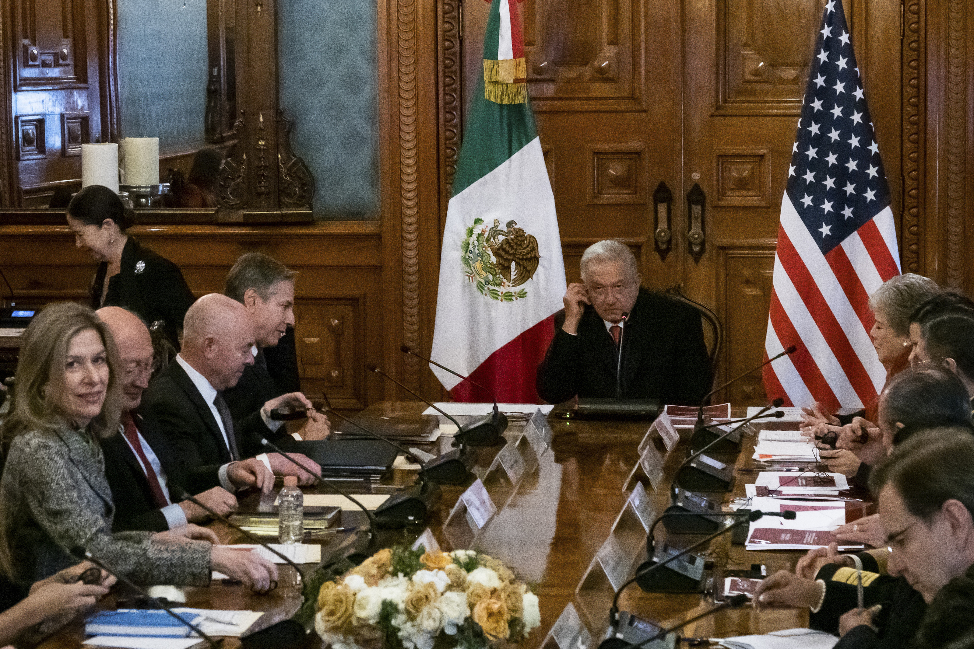 López Obrador y Blinken se reunieron en México para abordar la migración