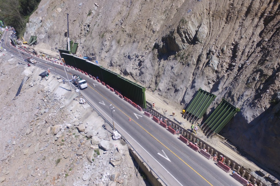 El muro que contendrá el kilómetro 58