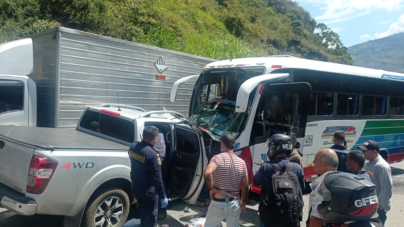 Video: Accidente en la autopista Medellín- Bogotá dejó ocho heridos
