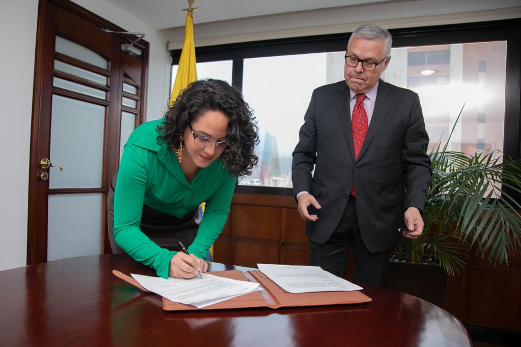 Mariana Ardila, durante su nombramiento como nueva directora de Justicia Trancisional.