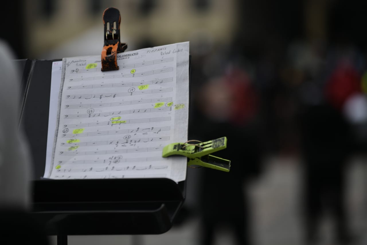 La Orquesta Filarmónica de Bogotá interpretó "Oda a la Alegría", de Beethoven, y "Soy colombiano", de Rafael Godoy (con adaptación de Armando Velásquez).