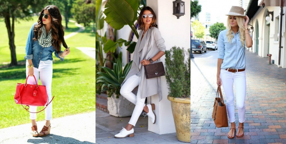 10 ideas para combinar tus pantalones blancos