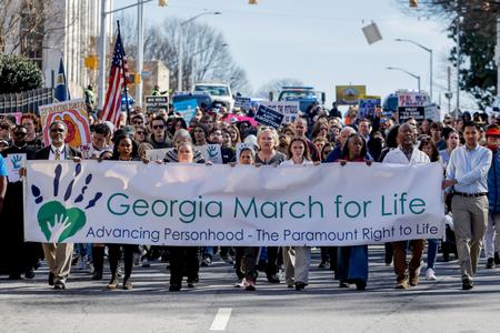El centro de la ciudad de Atlanta también fue un epicentro de "La marcha por la vida" que se tomó a Estados Unidos.