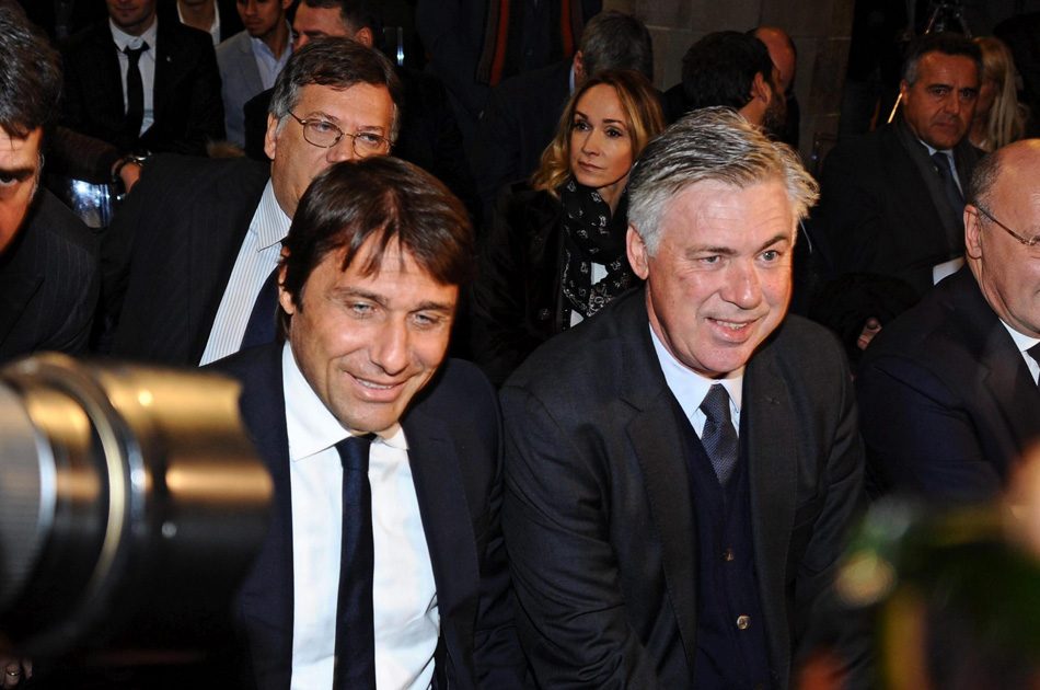 Ancelotti y Maradona, en el Salón de la Fama italiano